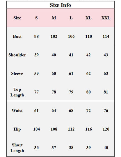 Casual Print Deep V-Neck Top Short Set