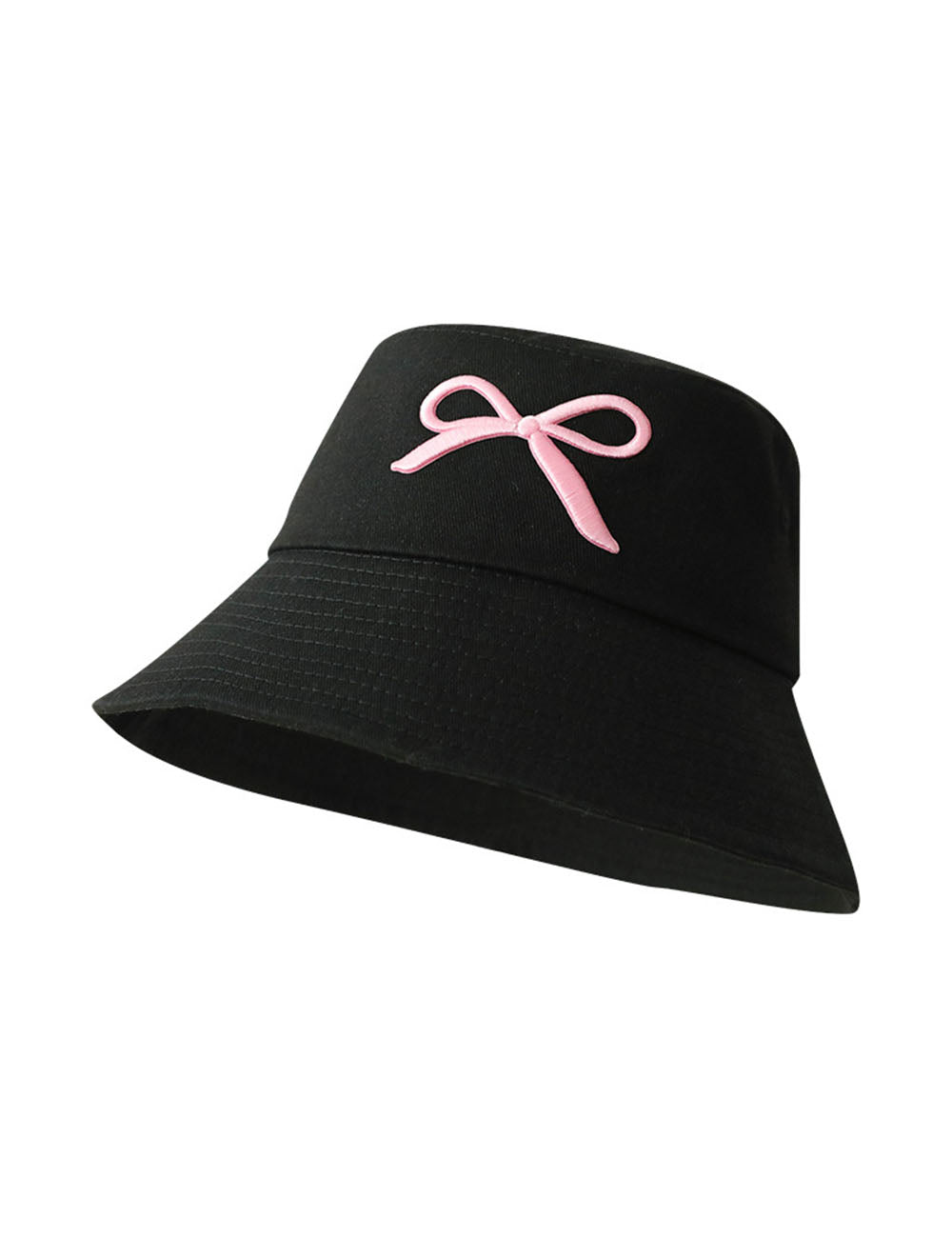 Elegant Bow Embroidered Bucket Hat