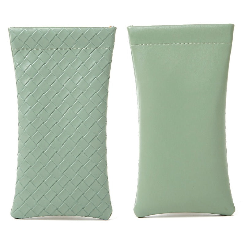 Solid Color Squeeze Top Eyeglass Pouch