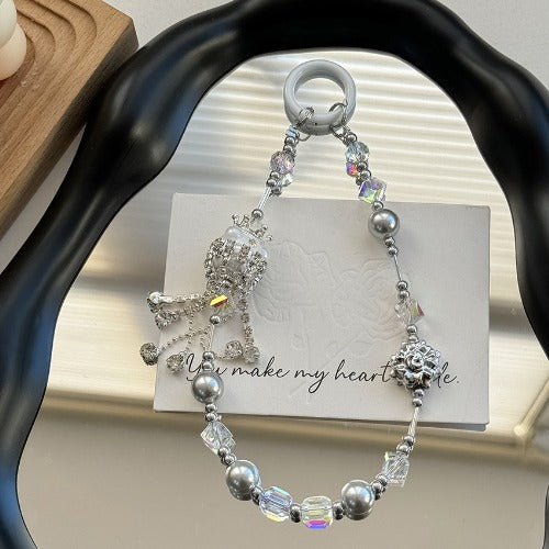 Minimalist Crystal Tassel Keychain Bag Charm