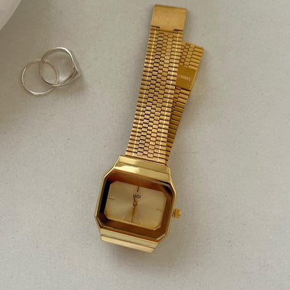 Vintage Square Gold Tone Watch