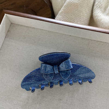 Cute Denim Style Bow Knot Hair Claw