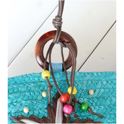 Bucket Shaped Straw Woven Bag