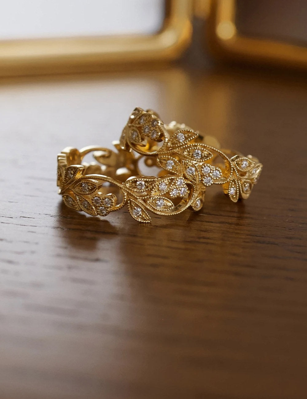 Vintage Rhinestone Lace Hollow Rings