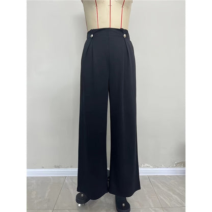 Womens Wide Leg Straight Pants