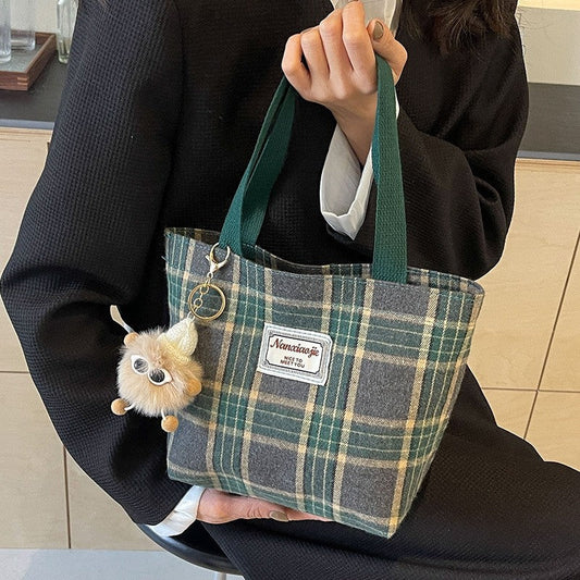 Large Capacity Handbag With Pendant