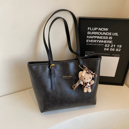 Vintage Crossbody Satchel With Charm