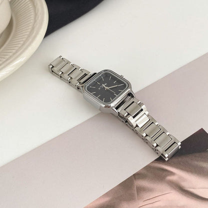 Minimalist Small Square Stainless Steel Watch