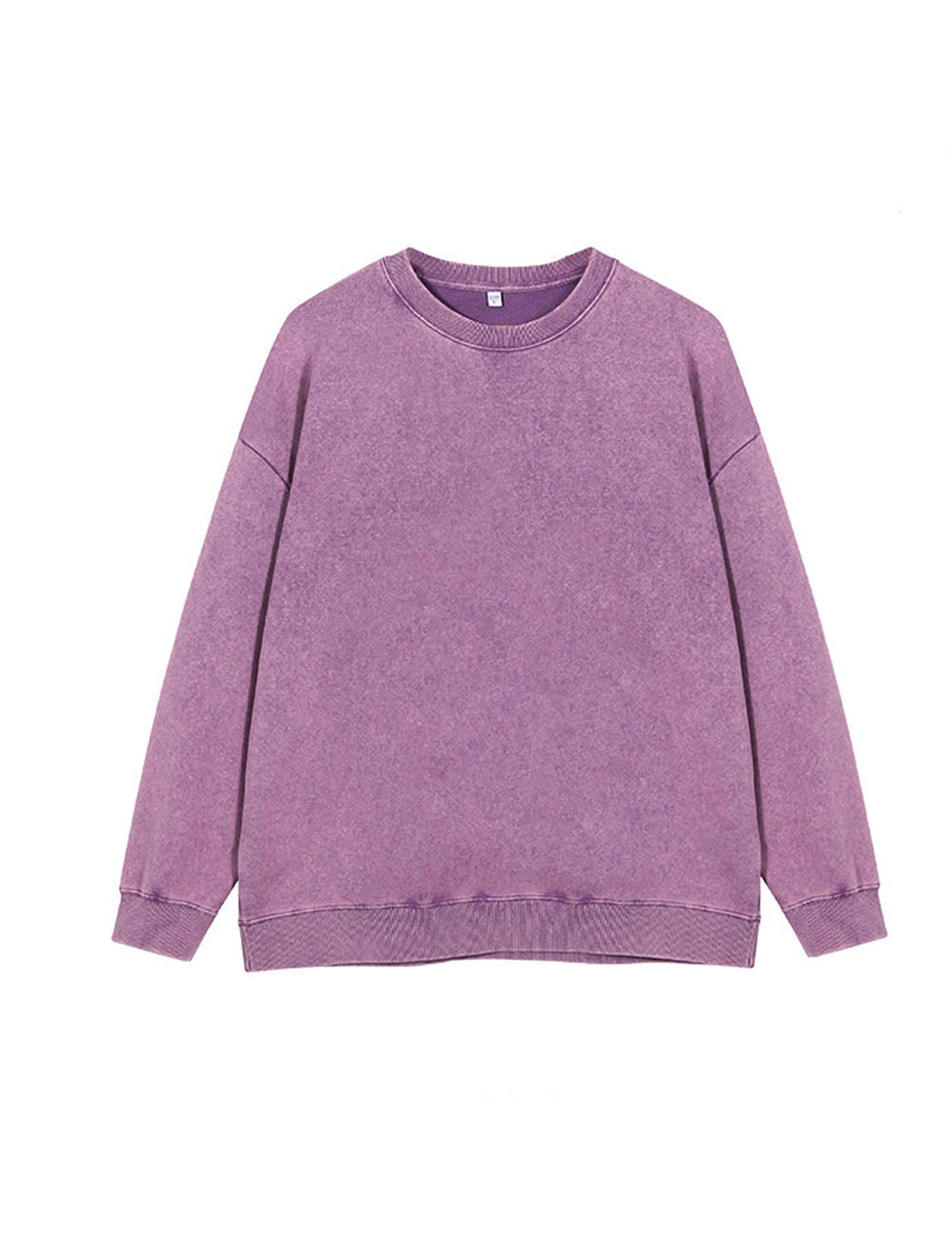 Washed Distressed Crew Neck Oversize Sweatshirt