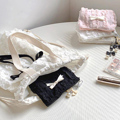 Cute Lace Bow Knot Makeup Bag