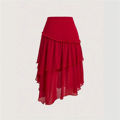 Irregular Double Layer Skirt