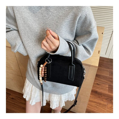 Vintage Crossbody Satchel With Charm