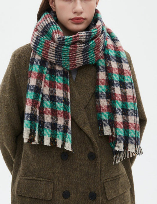 Plaid Vintage Contrast Color Scarves