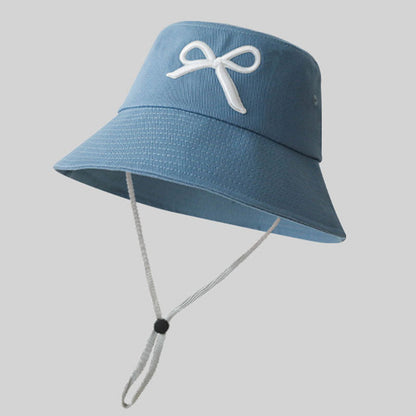 Elegant Bow Embroidered Bucket Hat