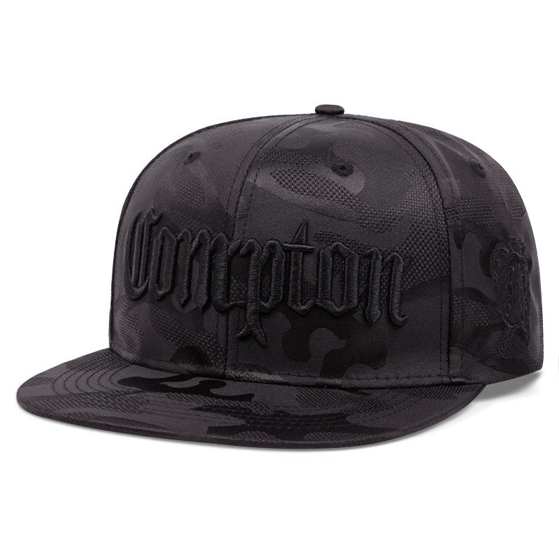 COMPTON Embroidered Flat Brim Baseball Cap Unisex Design