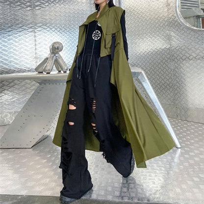 Solid Color Sleeveless Casual Loose Thin Long Vest