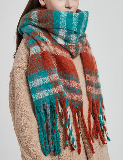 Tassel Plaid Vintage Scarves