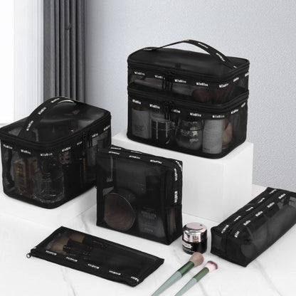 Black Letter Portable Make Up Bags