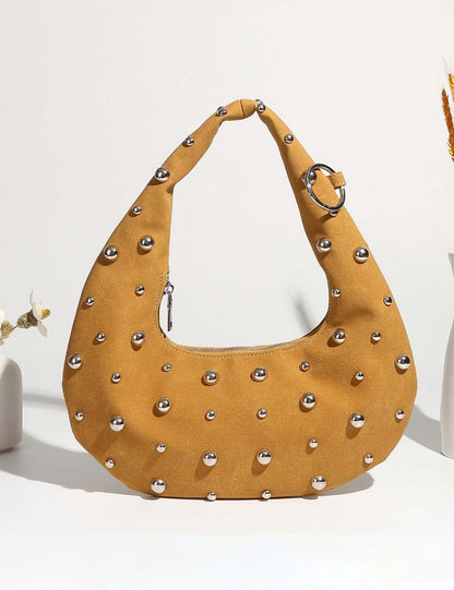 Chunky Rivet Punk Style Trendy Handbag