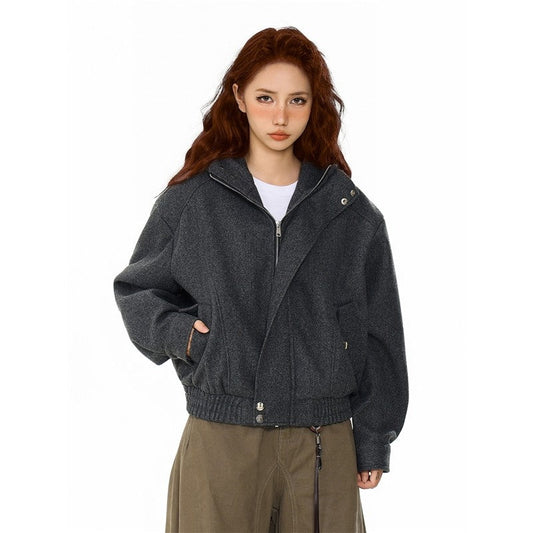 Minimalist Unisex Hooded Jacket Casual Outerwear