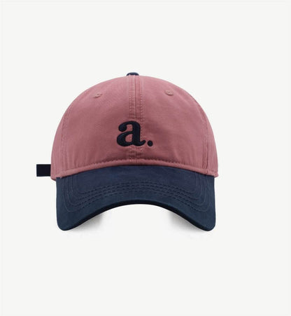 Contrast Color Embroidered Baseball Caps