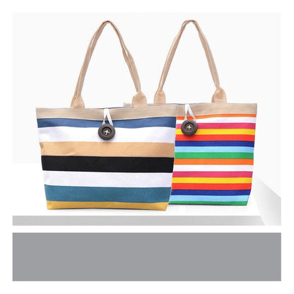 Rainbow Color Front Button Shoulder Bag