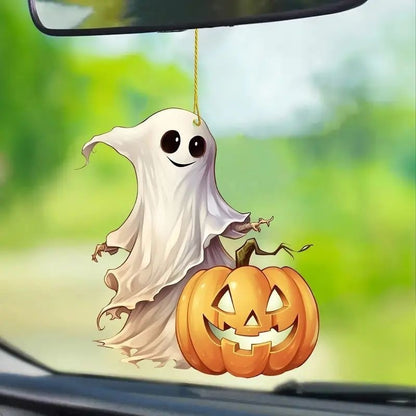 Halloween Ghost Pumpkin Acrylic Pendant