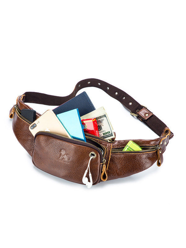 Men Casual Zipper Crossbody Bag