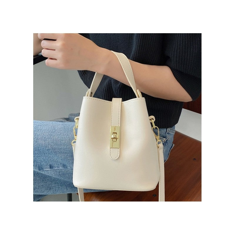 PU Leather Crossbody Bucket Bag