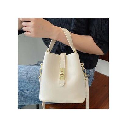 PU Leather Crossbody Bucket Bag