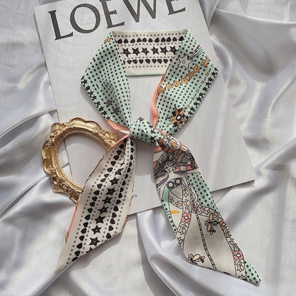 Tarot Pattern Slim Long Hair Scarf