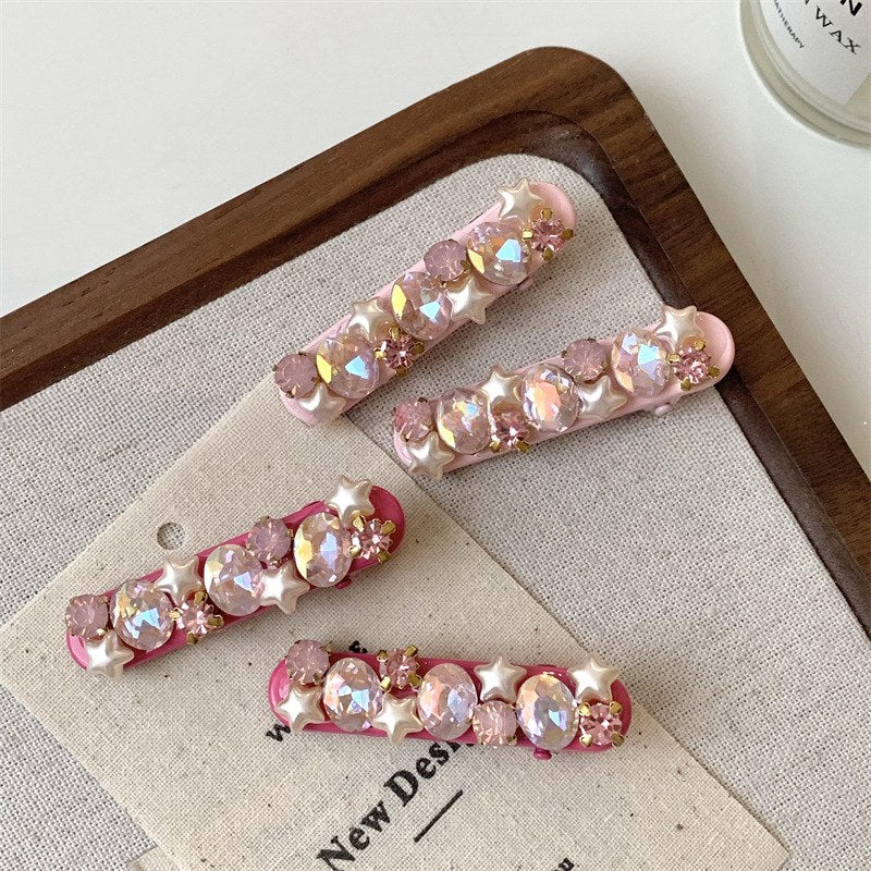 Shiny Star Rhinestone Cute Hair Clips