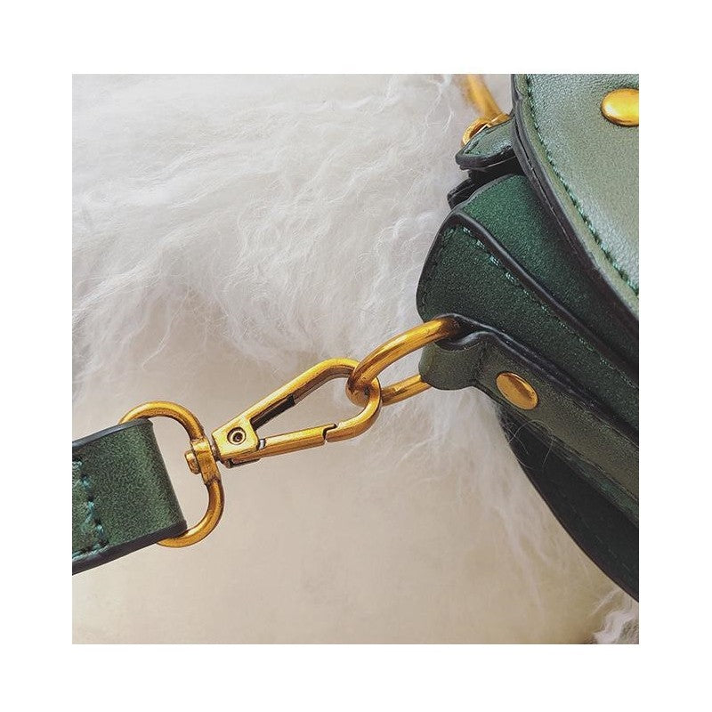 One Shoulder Crossbody Frosted Round Bag