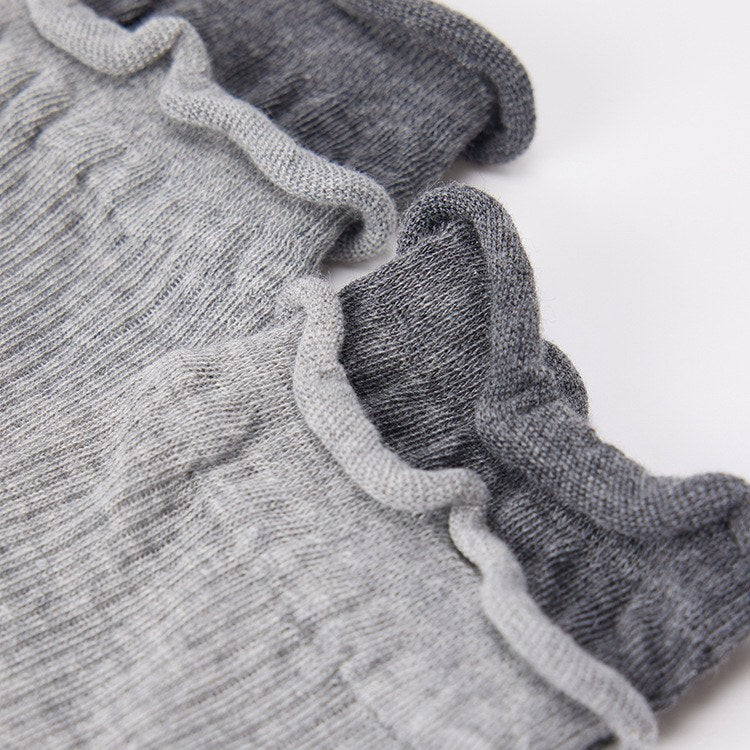 Color Block Ribbed Thin Cotton Socks