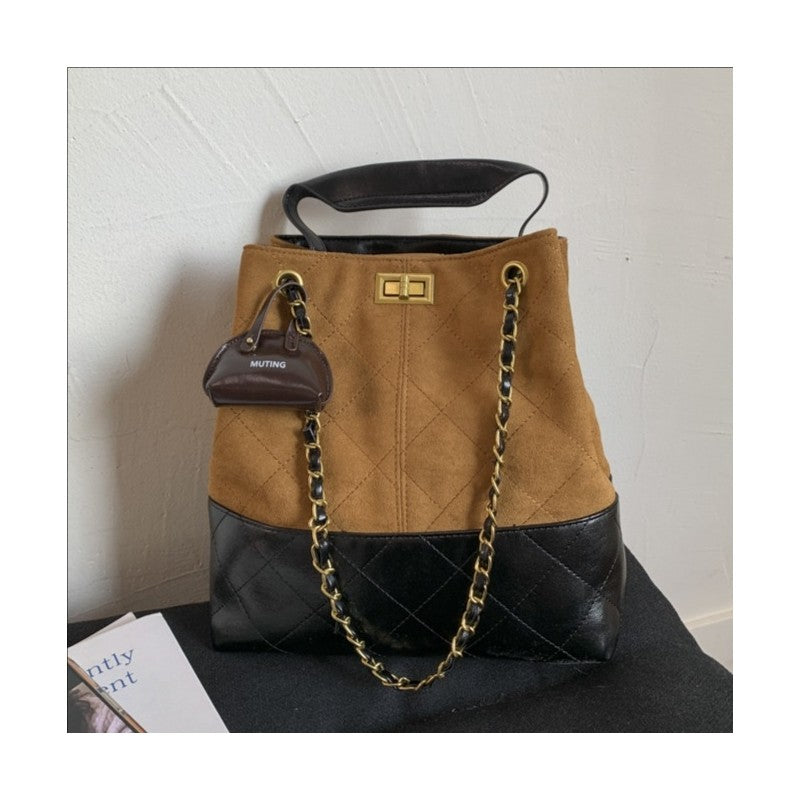 Vintage Crossbody Satchel With Charm