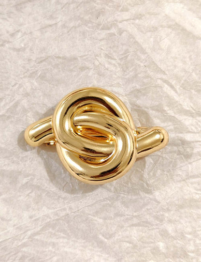 Minimalist Metal Geometric Gold Hair Ties