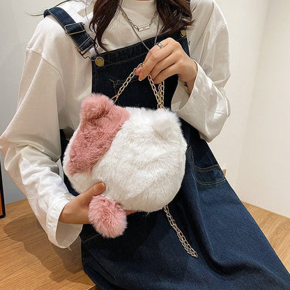 Cartoon Cute All-Match Plush One-Shoulder Diagonal Bag