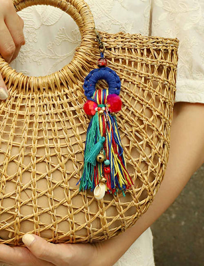 Vintage Bohemian Pom-Pom Tassel Bag Charm