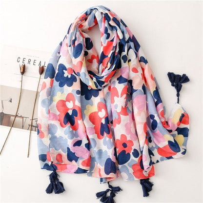 Fashion Camouflage Print Fringed Scarf
