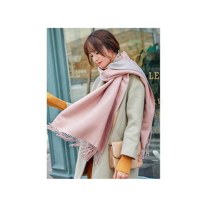 Both-side Warm Tasseled Super Long Scarf