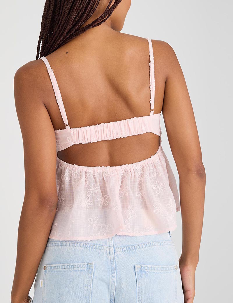 Floral Crochet Sweet Cami Top