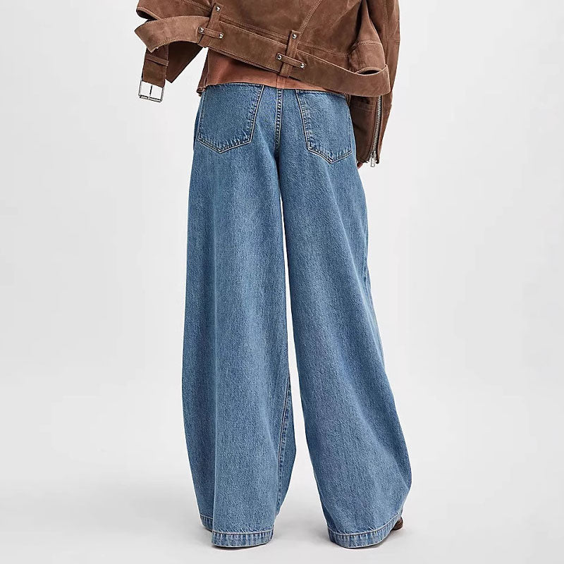 Vintage Loose Wide Leg Long Denim Jeans