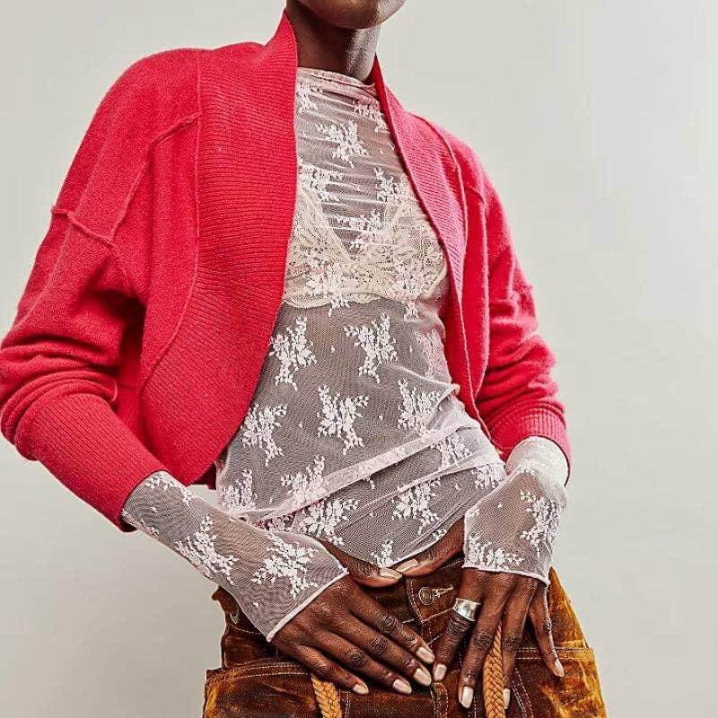 Floral Lace See Through Top