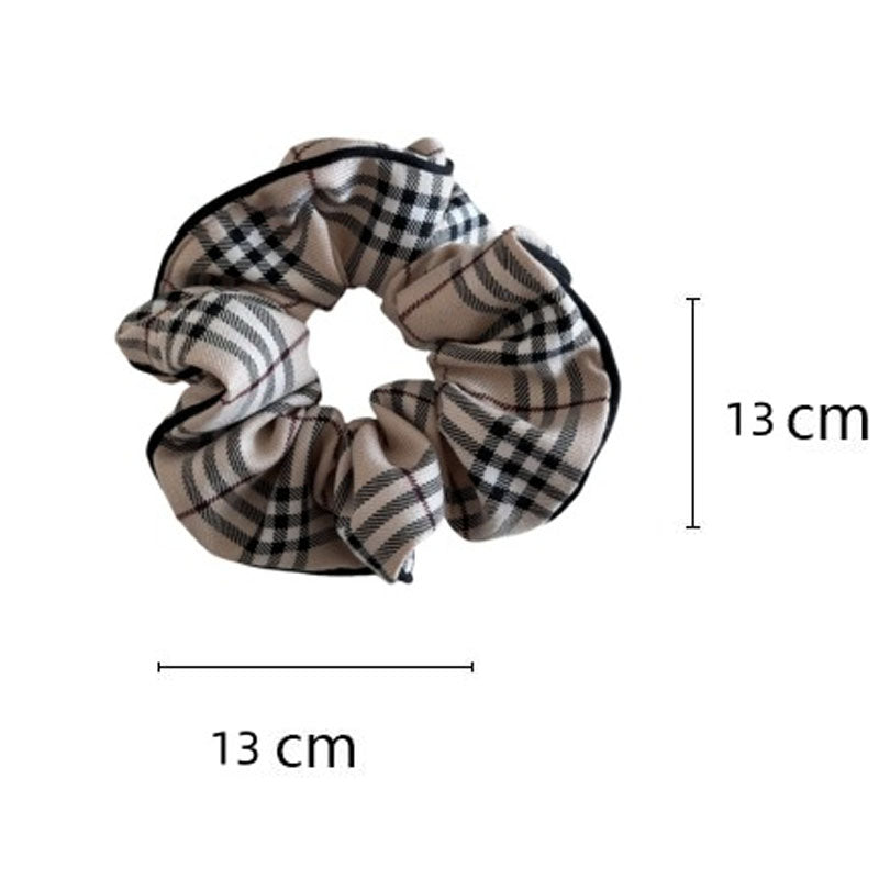 Vintage Plaid Square Elastic Hair Scrunchies