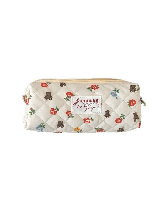 Cute Floral Print Make Up Bag