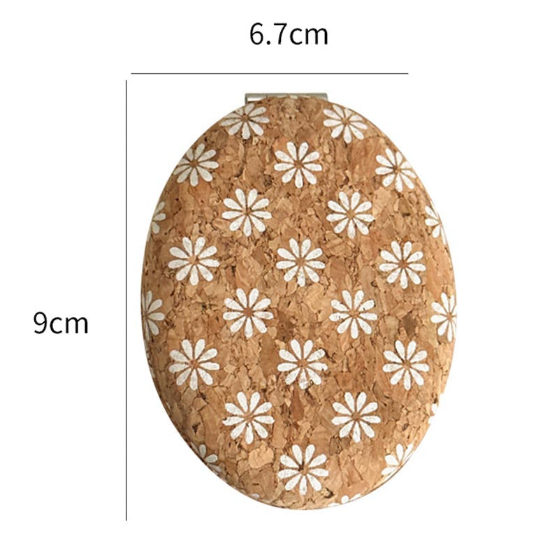 Vintage Floral Print Foldable Makeup Mirror