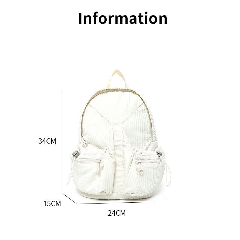 Lightweight Ruffled Portable Backpack