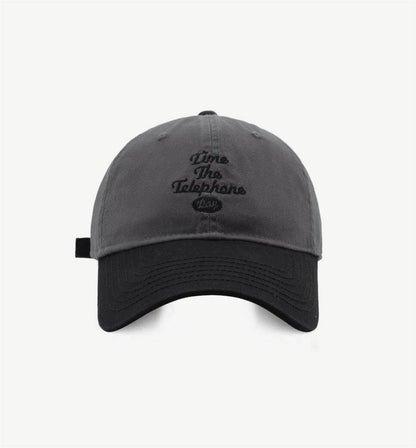 Contrast Color Embroidered Baseball Caps