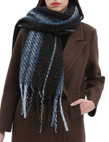 Striped Contrast Color Scarves