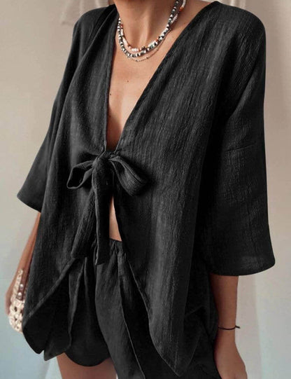 String Tie Shirt And Short Seys